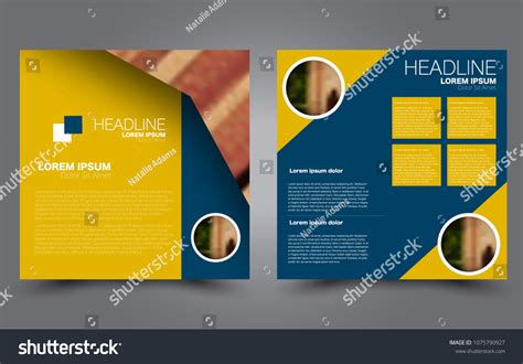 Square Flyer Template Simple Brochure Design Stock Vector Royalty Free