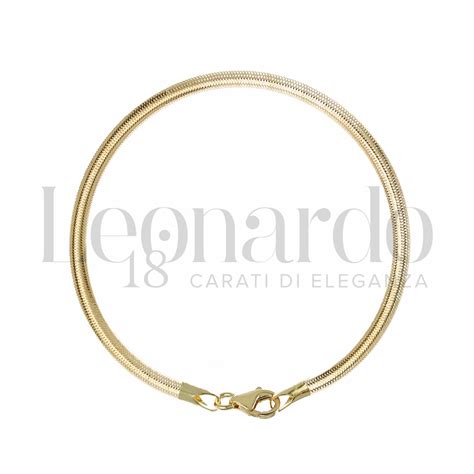 Bracciali Bracciale Modello Tubolare A Calza Da Donna In Oro 18 Carati