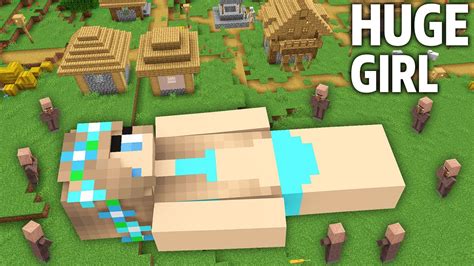 How To Found Huge Girl In Minecraft Giant Girl Youtube