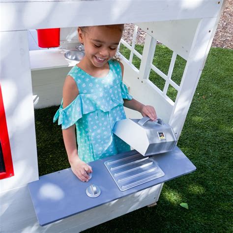 White Modern Outdoor Playhouse Kidkraft