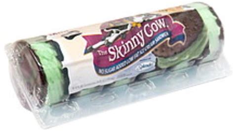 Skinny Cow No Sugar Added Low Fat Ice Cream Sandwich, Mint No Sugar Added Low Fat Ice Cream ...