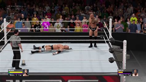 WWE 2K16 Elbow Drop From The Top Rope By Rock YouTube