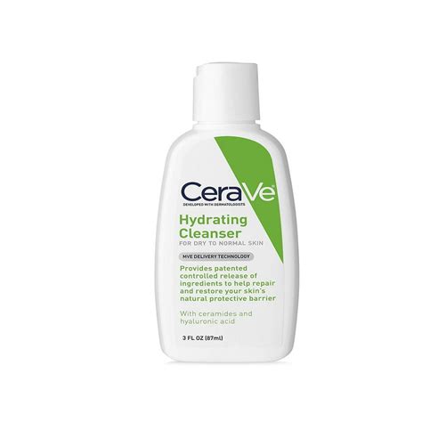 Cerave Hydrating Facial Cleanser 3 Oz Travel Size Face Wash Dry To