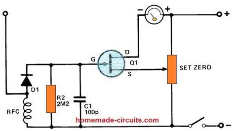 Field Strength Meter Circuit Homemade Circuit Projects