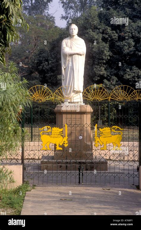 Statue of Anagarika Dharmapala founder of the Mahabodhi Society which ...