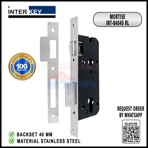 Jual Mortise Door Lock INTERKEY 84040 RL SSS Body Pelor Kunci Pintu