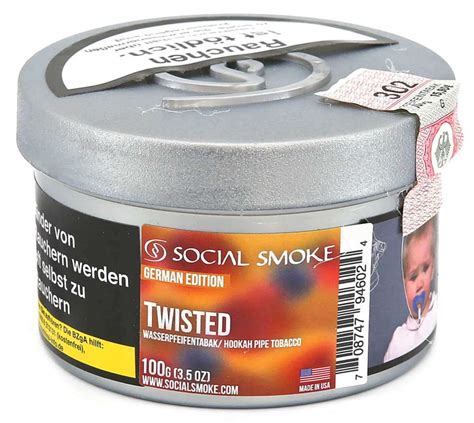 Social Smoke Twisted Shisha Tabak G Elwano