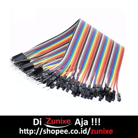 Jual KABEL JUMPER DUPONT 20CM 10 BUAH MALE FEMALE ARDUINO UNO MEGA