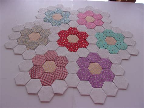 English Paper Pieced Basted 1 14 Inch Fabric Hexagon Set Of Etsy