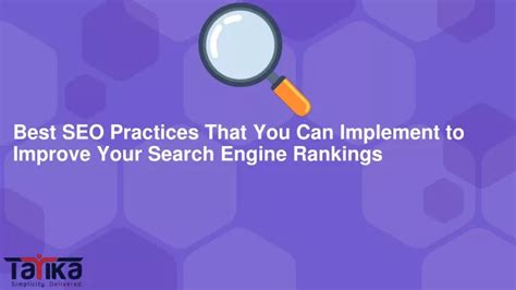 Ppt Best Seo Practices That You Can Implement To Improve Your Search