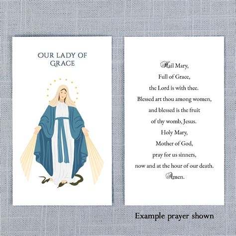 Our Lady of Grace Personalized Prayer Card | Rosary.com™