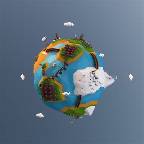 Cartoon Earth 3D Model CGTrader