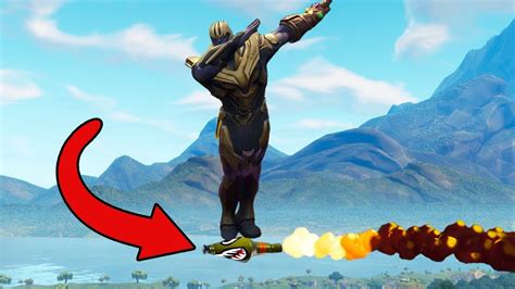 How To ROCKET RIDE As THANOS Fortnite FUNNY WTF Moments 157