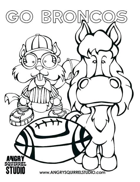 Broncos Coloring Pages At Free Printable Colorings