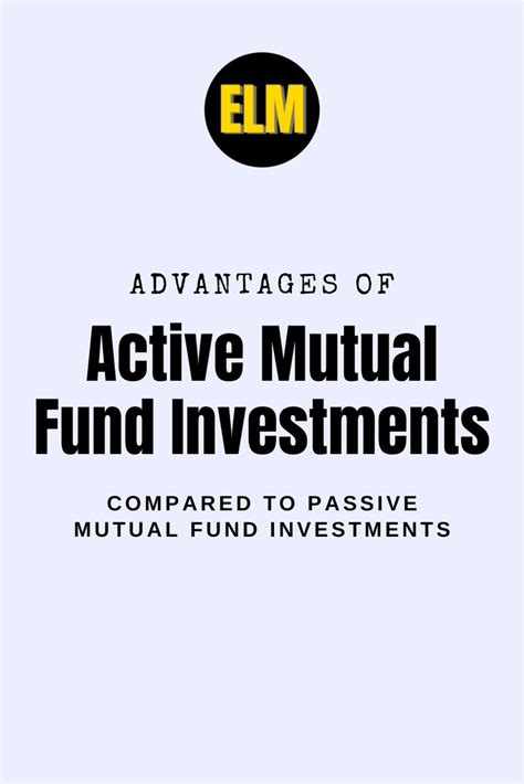 Advantages Of Active Mutual Fund Investments Compared To Passive Mutual