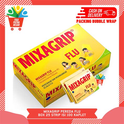 MIXAGRIP FLU BOX 25 STRIP ISI 100 KAPLET Lazada Indonesia