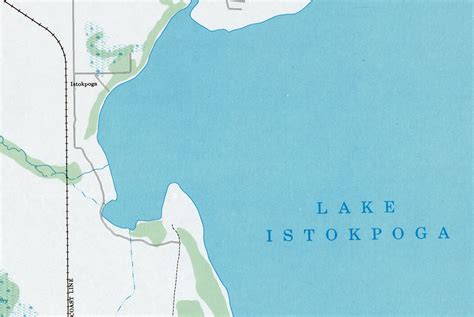 1976 Map Of Lake Istokpoga Florida Etsy Canada