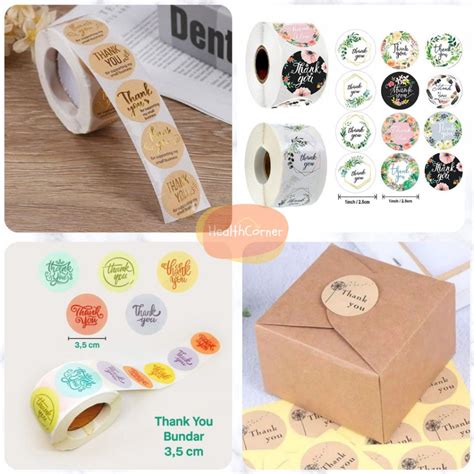 Jual Sticker Thank You 500pcs Stiker Terima Kasih Warna Self Adhesive