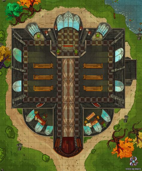 Church Battle Map 25x30 Rdndmaps