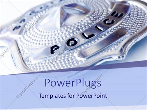 PowerPoint Template: a police badge with white background (23664)