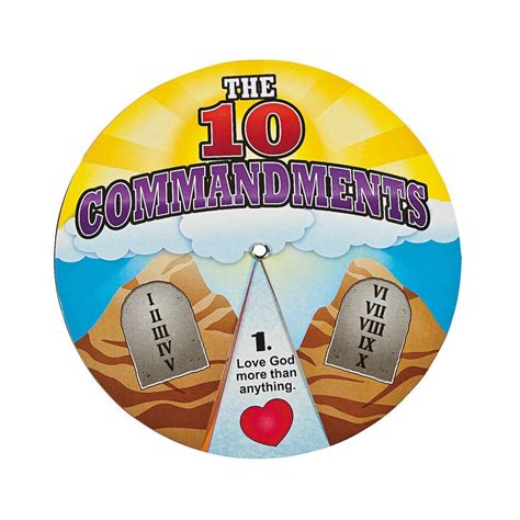 Ten Commandments Learning Wheels Oriental Trading Ten Commandments Craft Ten Commandments