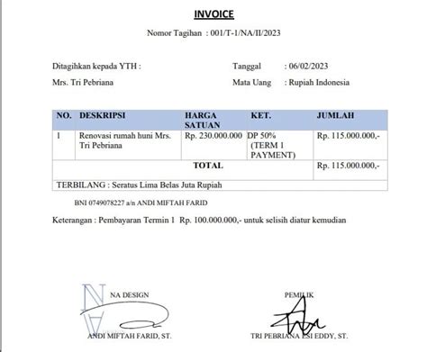 15 Contoh Invoice Pembayaran Jenis Dan Cara Buatnya