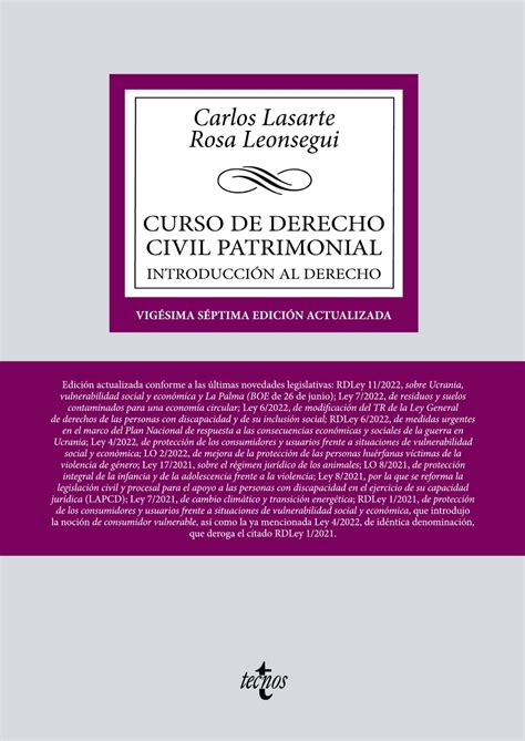 Curso de Derecho Civil patrimonial Introducción al Derecho Lasarte