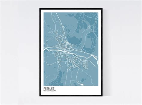 Peebles Scotland City Map Art Print Many Styles 350gsm - Etsy