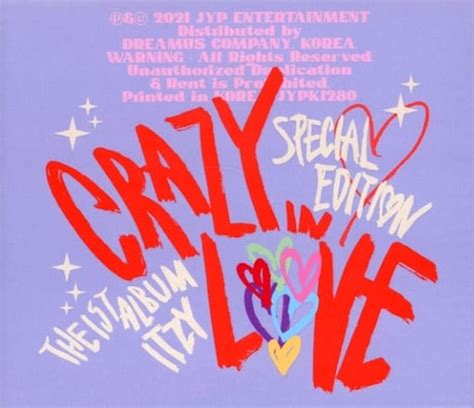 Itzy CRAZY IN LOVE SPECIAL EDITION JEWEL CASE Ver Import Version