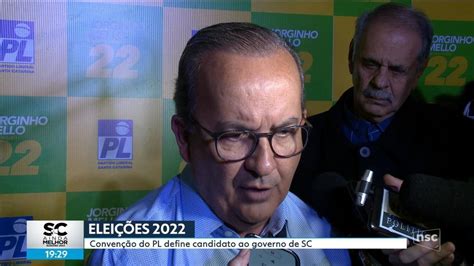 PL Oficializa Candidatura De Jorginho Mello Ao Governo De Santa