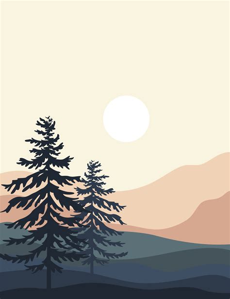 landscape background.wall art vector. 37744193 Vector Art at Vecteezy