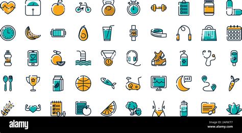 Isolated Healthy Lifestyle Icon Set Vector Design Stock Vector Image