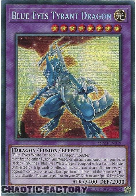 Mp23 En019 Blue Eyes Tyrant Dragon Prismatic Secret Rare 1st Edition Nm