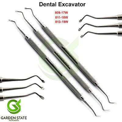 Set Of 3 Spoon Excavator Dental Composite Restorative Cavity Caries