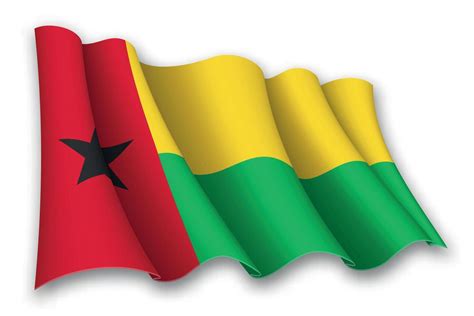 Realistic Waving Flag Of Guinea Bissau Vector Art At Vecteezy