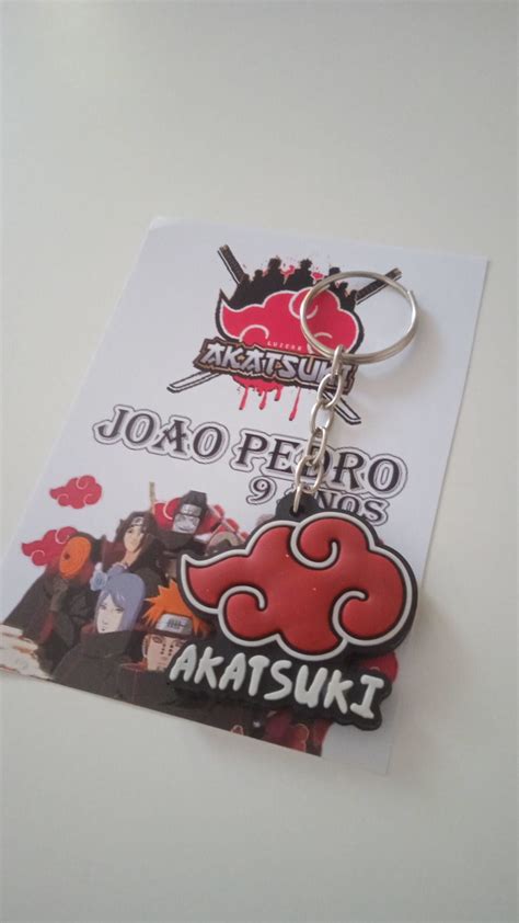 Lembrancinha De Anivers Rio Akatsuki Chaveiro Elo