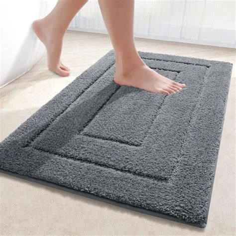 Homaxy Tapis De Bain En Microfibre Antid Rapant Et Lavable Doux