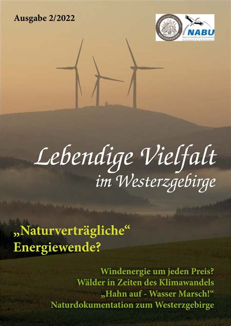 Naturverträgliche Energiewende Literaturtipp NABU Magazin