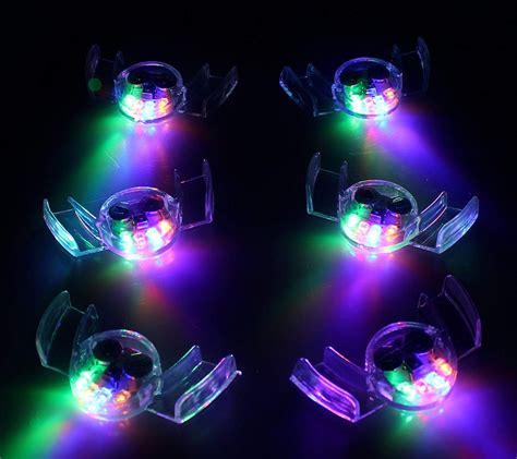 12pk Flashing Mouth Led Mouthpieces Glow Teeth Light Party Halloween