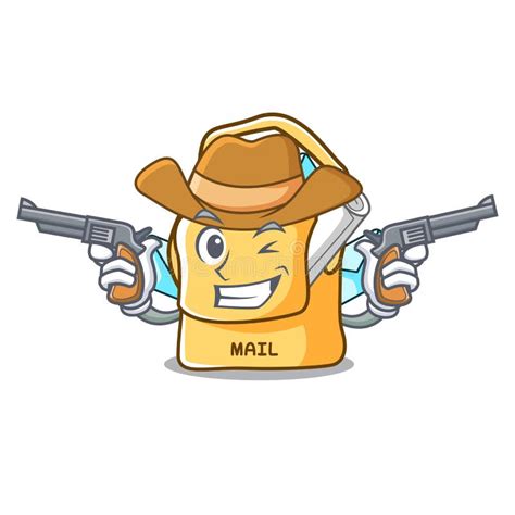 Cowboy Bag Sack Fill In Cartoon Mail Stock Vector Illustration Of