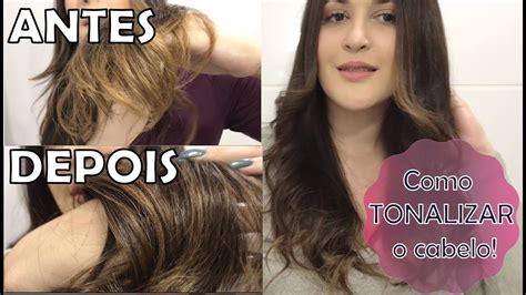 TONALIZANDO Meu Cabelo Em Casa Casting Creme Gloss 600 Loiro Escuro