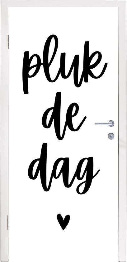 Deursticker Quotes Carpe Diem Spreuken Pluk De Dag 85x215 Cm