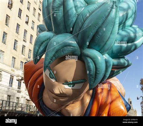 Goku By Toei Animation Giant Balloon Flown Low Because Of High Wind At 93rd Annual Macy S