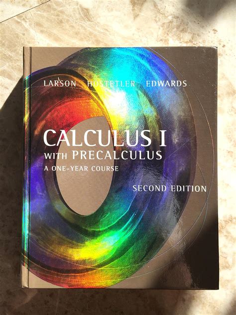 Calculus I With Precalculus A One Year Course Larson Ron Hostetler