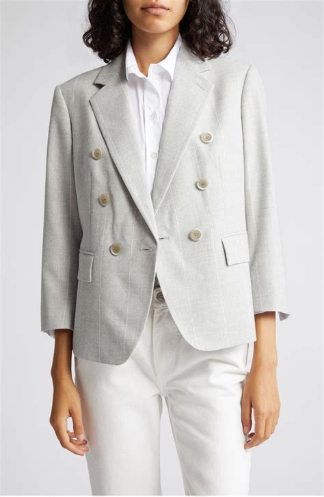 Eleventy Pinstripe Double Breasted Wool Blazer Nordstrom