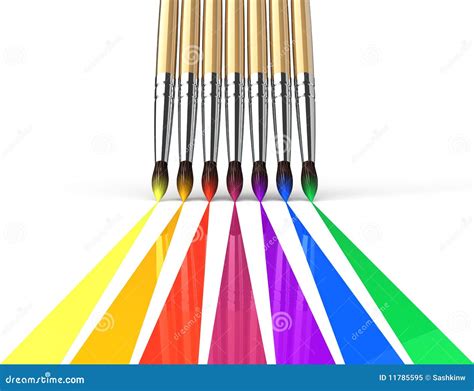 Rainbow Brushes Painting Stock Illustration Illustration Of Brush