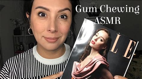 Gum Chewing Asmr Elle Magazine Flip Through Youtube