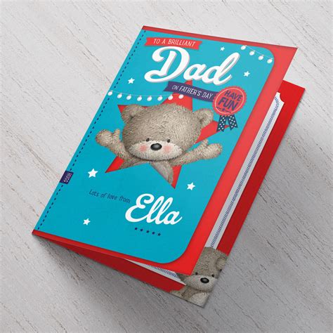 Buy Hugs Personalised Fathers Day Card Brilliant Dad For Gbp 1 79