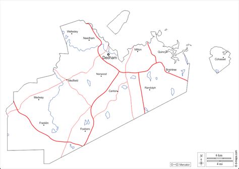 Map Of Norfolk County Ma - Maping Resources