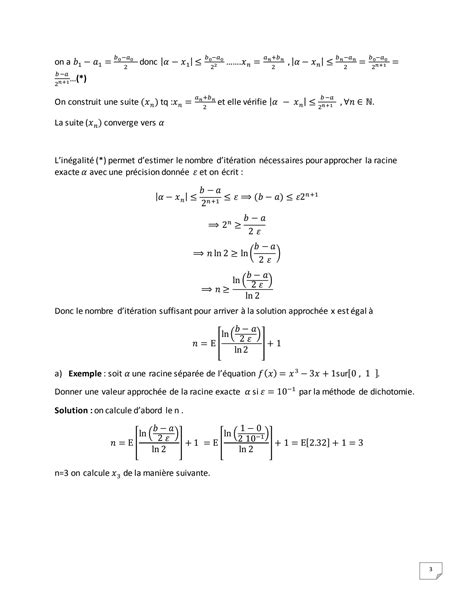 Solution Chapitre Resolution Des Equations Non Lineaires Studypool